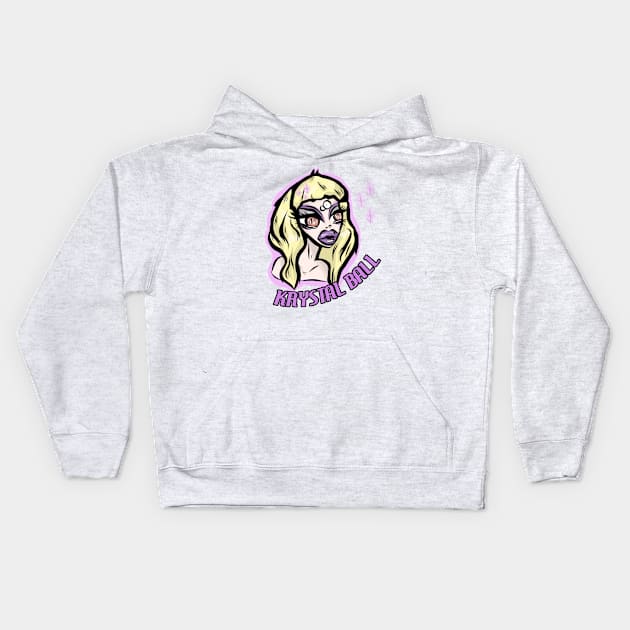 Krystal Ball - Blonde Bombshell Kids Hoodie by krystalballdiva